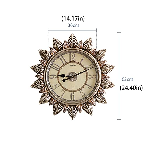 Moderne Wanduhr 24,4 Zoll, batteriebetrieben, für Wohnzimmer, Küche, Schlafzimmer, Büro – dekorativ, Farbe: B