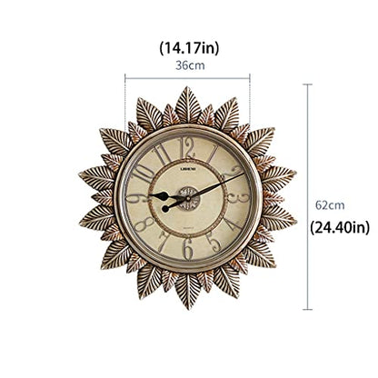 Moderne Wanduhr 24,4 Zoll, batteriebetrieben, für Wohnzimmer, Küche, Schlafzimmer, Büro – dekorativ, Farbe: B